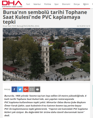 Bursa Tophane Saat Kulesi PVC