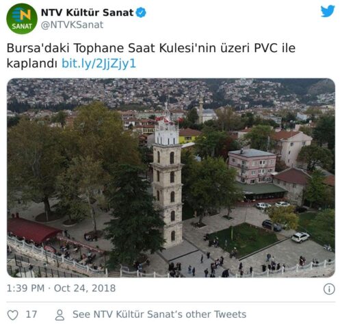 Bursa Tophane Saat Kulesi PVC