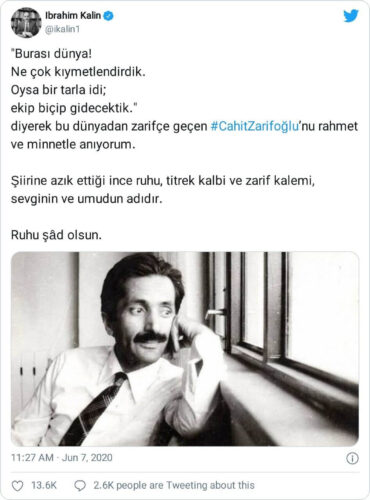 cahit zarifoğlu burası dünya ne çok 