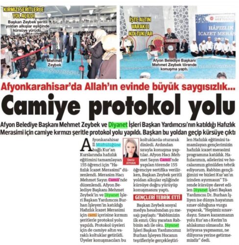 camiye protokol yolu