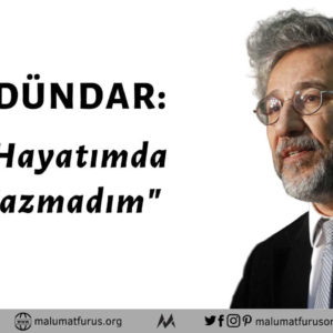 Can Dündar Ben Hayatımda Şiir Yazmadım