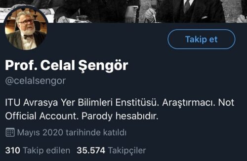 celal sengor parodi hesap