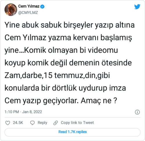 cem yilmaz aciklama