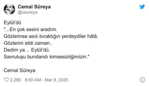 Eylüldü Cemal Süreya 