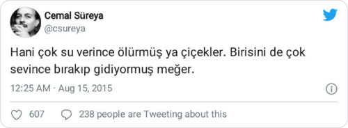 Hani Çok Su Verince Ölürmüş Ya Çiçekler 