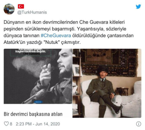 che guevara çantasından nutuk