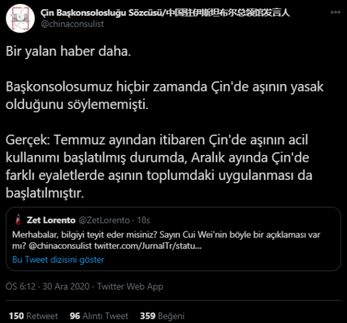 çin aşısı paylaşım