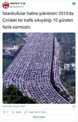 cin trafik sikisikligi