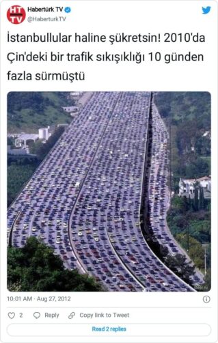 cin trafik sikisikligi