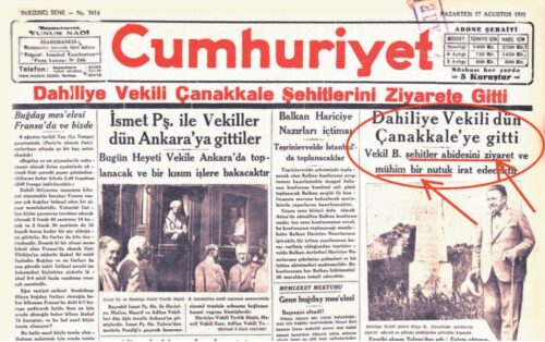 Cumhuriyet 17 agustos 1931