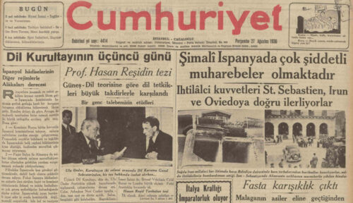 Cumhuriyet - 27 Ağustos 1936