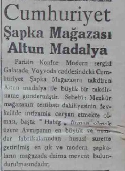 cumhuriyet sapka magazasi