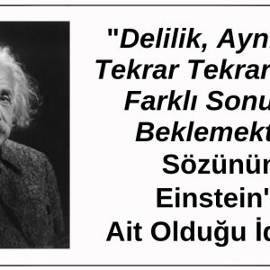 Albert Einstein'ın "Delilik, Aynı Şeyi Tekrar Tekrar Yapıp Farklı Sonuçlar Beklemektir" Dediği İddiası Doğru Değildir