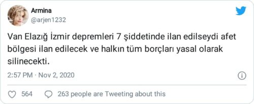 deprem 7 şiddetinde ilan edilse borçlar silinecekti