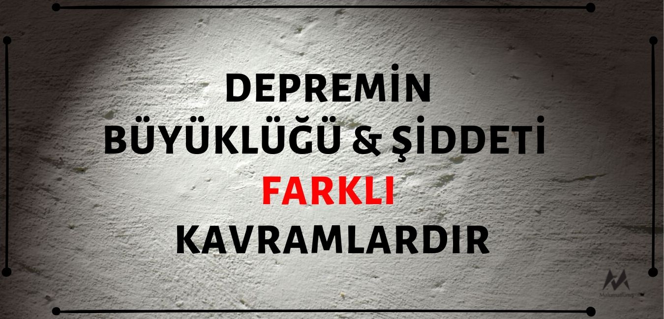 Depremin Büyüklüğü ve Depremin Şiddeti Farklı Kavramlardır