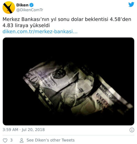 Merkez Bankası yıl sonu dolar beklentisi 