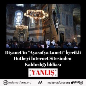 ayasofya hutbesi lanet