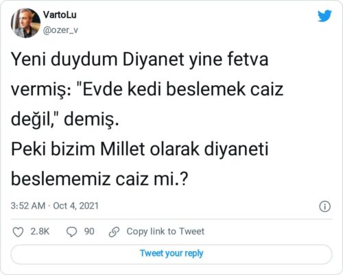 diyanet kedi kopek fetva