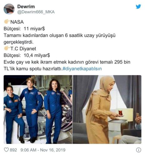 diyanet nasa bütçesi