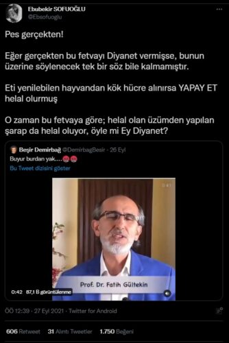 diyanet yapay et fetva