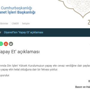 diyanet yapay et fetvası