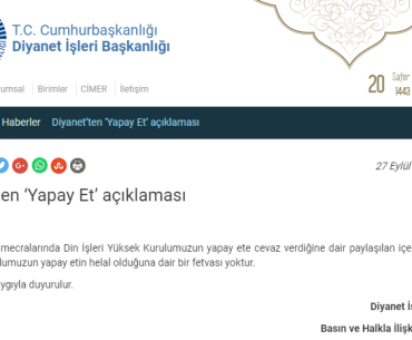 diyanet yapay et fetvası