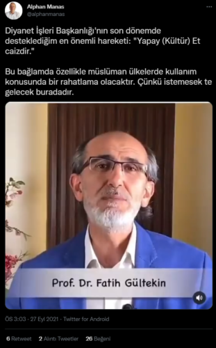 diyanet yapay et