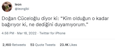 dogan cuceloglu kim oldugun o kadar bagiriyor ki ne dedigini duyamiyorum