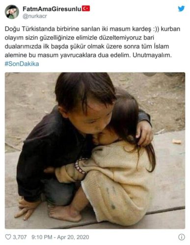 doğu türkistanda sarılan kardeşler