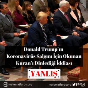 donald trump Kuran dinlerken 