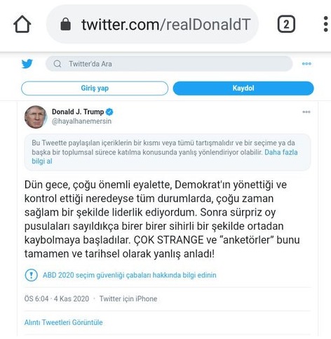 donald trump tweet çeviri