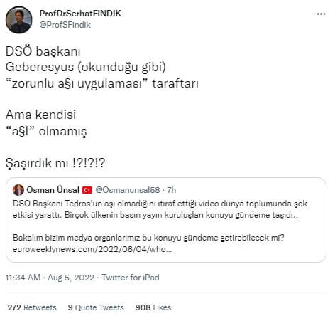 dso baskani asi olmamis iddiasi