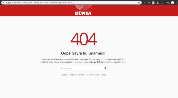 Dünya Gazetesinin Money Maker Management hakkında yayınladığı haberi internet sitesinden kaldırdığı görülüyor