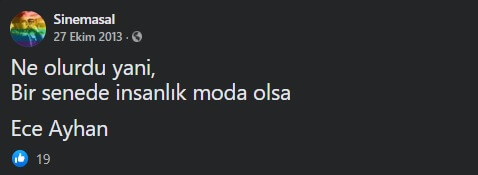 Ne olurdu yani bir sene de insanlık moda olsa