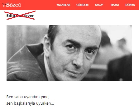 edip cansever ben sana uyandım yine sen başkalarıyla uyurken