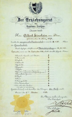 Albert Einstein'ın Üniversite Giriş Sınavı Notları