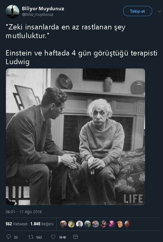 Fotoğrafta Einstein ve Terapisti Ludwig'in Yer Aldığı İddia Edilen Sosyal Medya Paylaşaımı