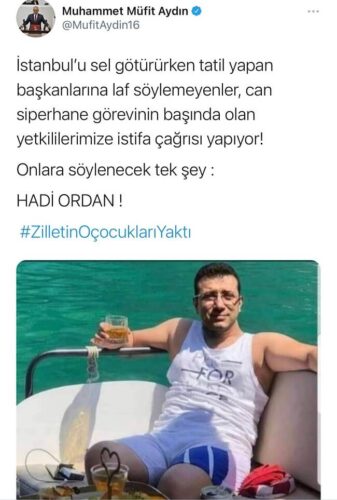 ekrem imamoğlu tatil montaj fotoğrafı