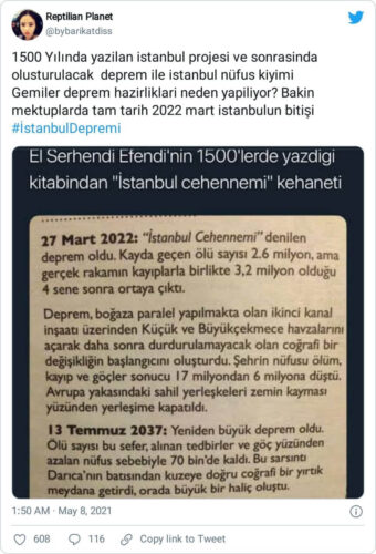 el serhendi deprem kehanetleri