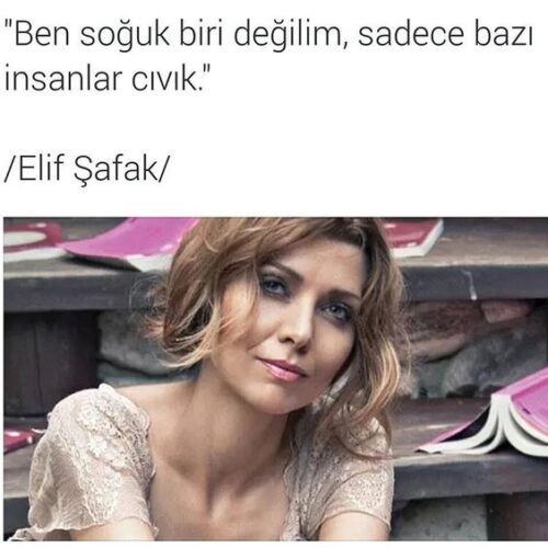 elif şafak soğuk biri değilim