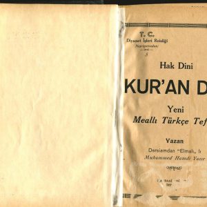 elmalili hamdi yazir hak dini kuran dili meali