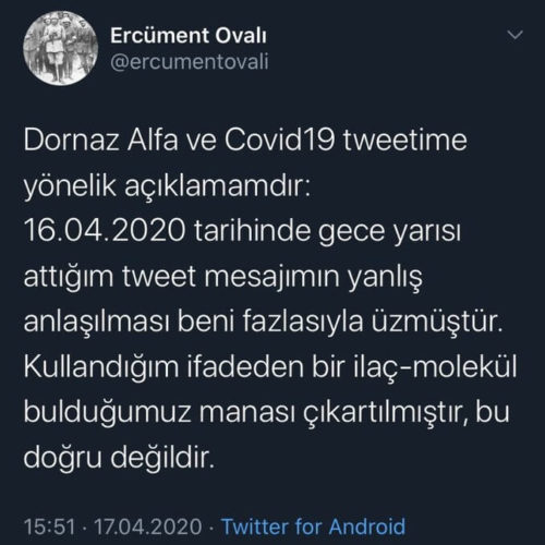 ercüment ovalı koronavirüs aşı