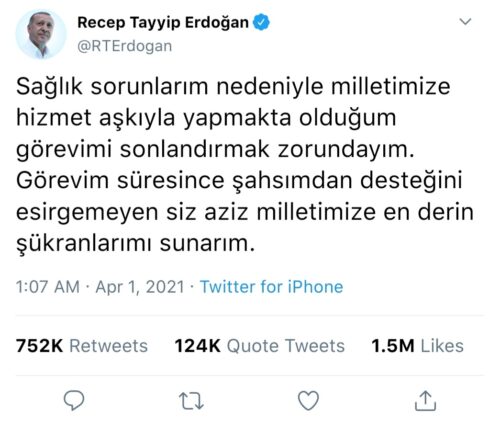 erdoğan istifa sahte paylaşım