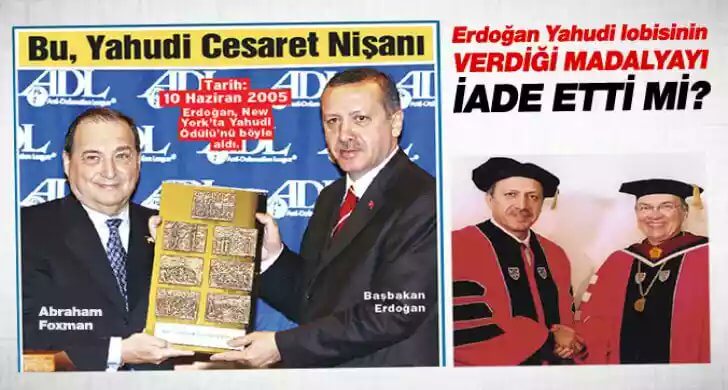 erdoğan yahudi cesaret madalyası