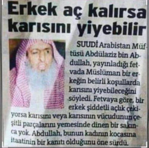 aç erkek karısını yiyebilir fetvası