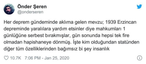 1939 erzincan depremi mahkumlar 1 günlüğüne serbest bırakıldı