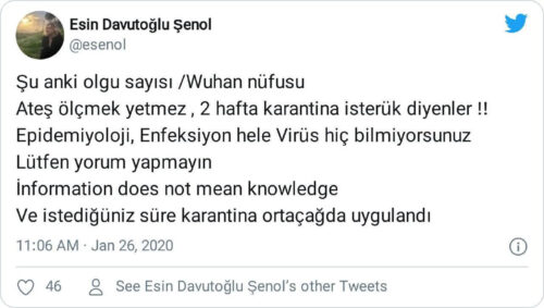 Esin Şenol salgın