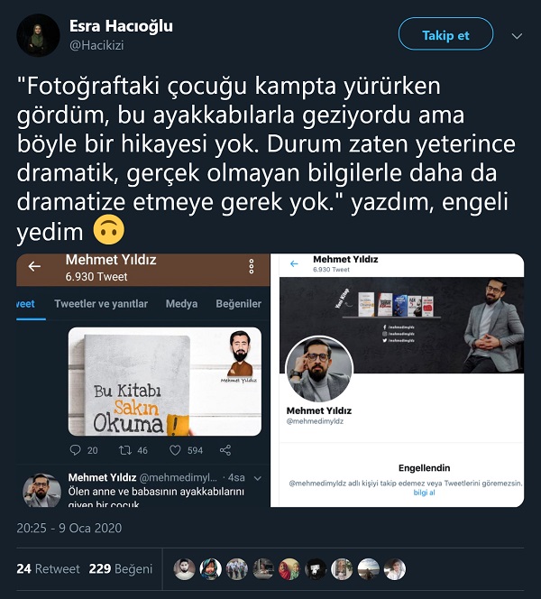 Esra Hacıoğlu'nun Mehmet Yıldız'ın fotoğraf hakkındaki iddiasının doğruluk payının bulunmadığını açıkladığı paylaşımı