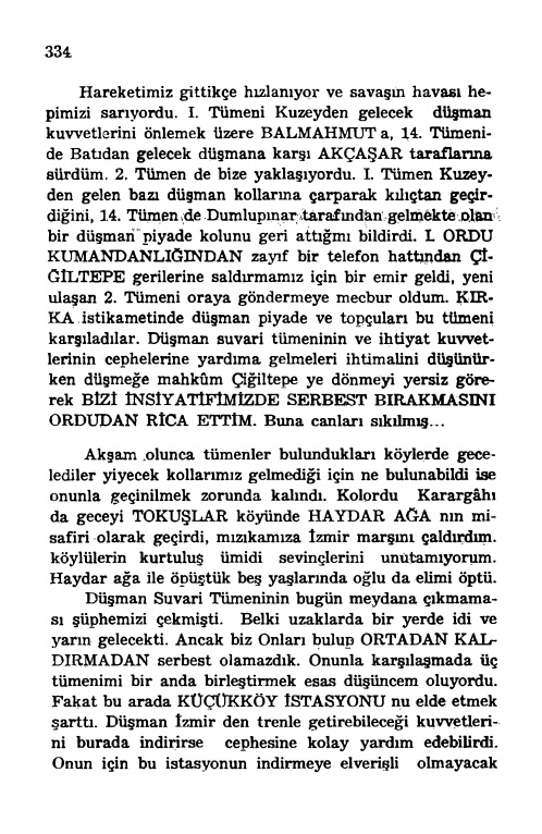 fahrettin altay anilari buyuk taarruz