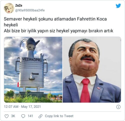 fahrettin koca heykeli